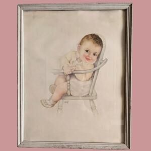 Vintage 1950s Baby Portrait "I See You" by Charlotte Becker